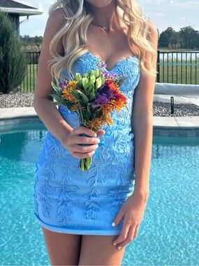 Homecoming/ prom baby blue dress
